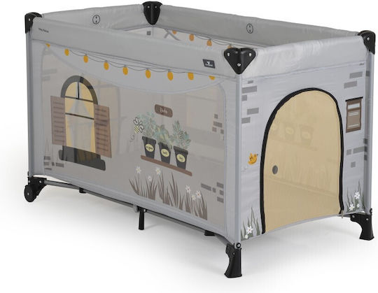Cangaroo Playpen 2 Levels With Mattress Grey 63x124cm
