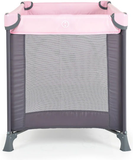 Cangaroo Tommy Patut pliabil cu 2 Nivele cu Saltea Pink Extra Matt 60x120cm