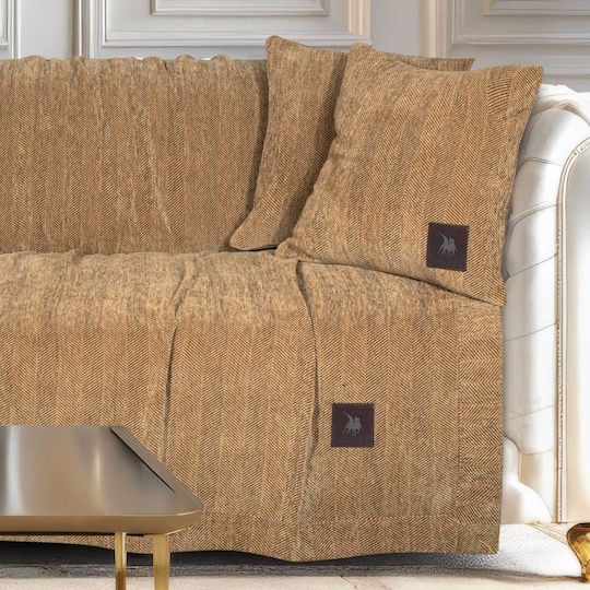 Das Home Essential 3949 Τριθέσιου Καναπέ Π180xΜ300cm Ochre