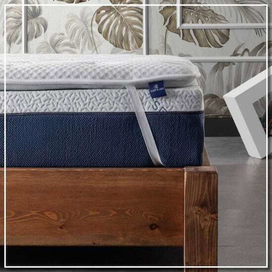 Como felt & wadding producers Mattress Topper Single Memory Foam Infused with Aloe & Removable Cover 90x200x7cm