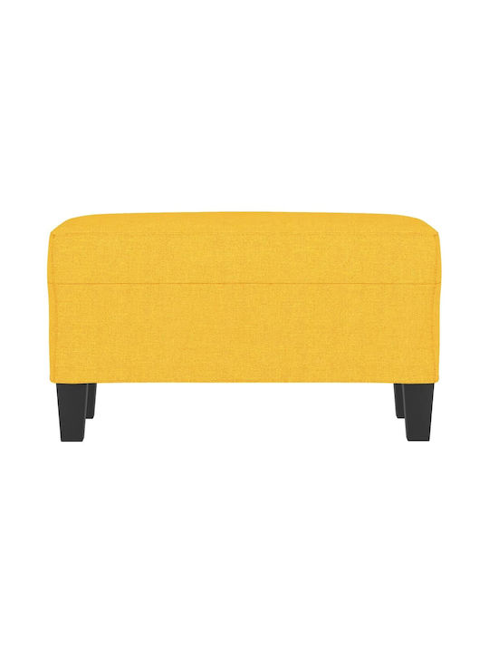 Fabric Upholstered Bench Stool Open Yellow 70x35x41cm