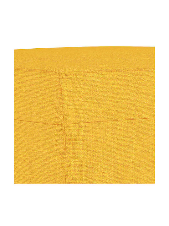 Upholstered Fabric Bench Stool Light Yellow 100x35x41cm