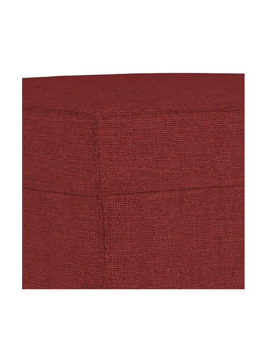 Burgundy Fabric Upholstered Bench Stool 70x35x41cm