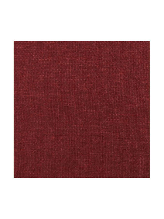 Burgundy Fabric Upholstered Bench Stool 70x35x41cm