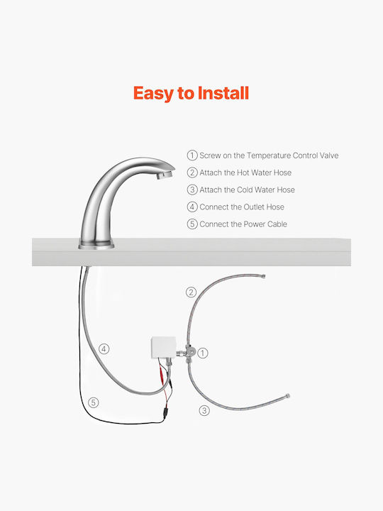 Vevor Mixing Sink Faucet Silver