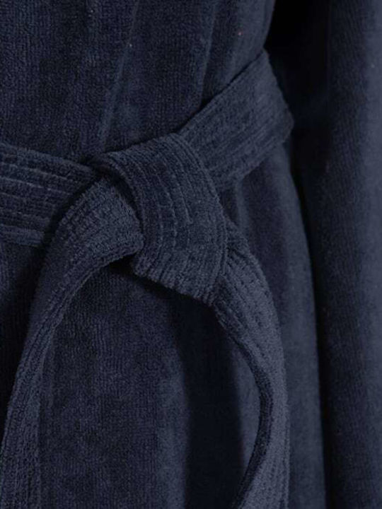 Nef-Nef Homeware Vania Μπουρνούζι με Γιακά Blue/black 380gr/m²