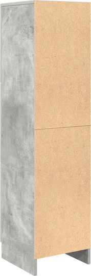 Wall Living Room Cabinet Made of Particle Board Grey Concrete 31.5x32x124cm