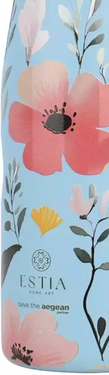 Travel Flask Save the Aegean Ανακυκλώσιμο Μπουκάλι Θερμός Ανοξείδωτο BPA Free 500ml Sky Garden με Καλαμάκι