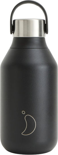 Chilly's Series 2 Μπουκάλι Θερμός Ανοξείδωτο BPA Free 350ml Black