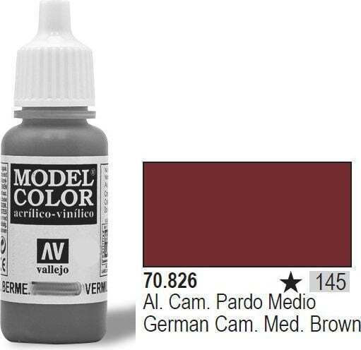 Acrylicos Vallejo Model Model Making Paint German Camouflage Med. Brown 17ml