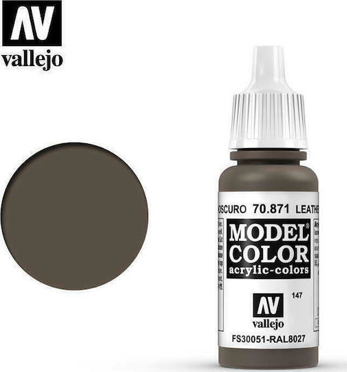 Acrylicos Vallejo Model Modellbau Farbe Leather Brown 17ml