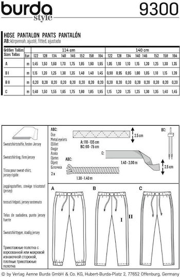 BurdaStyle Πατρον Χαρτί Ραπτικής