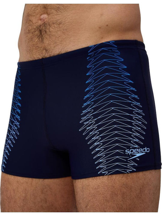 Mens Men's Swimwear Shorts Blue with Patterns