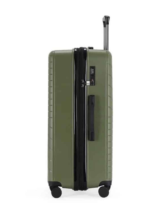 Lavor Medium Hard Green Travel Suitcase with 4 Wheels Height 66cm