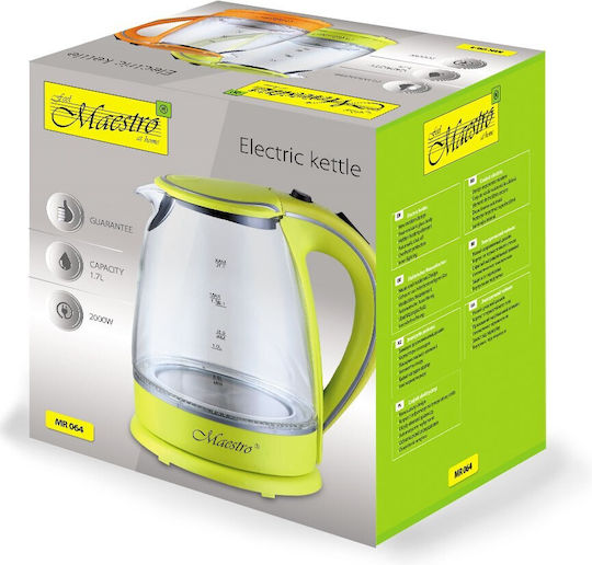Maestro Mr-064 Electric Kettle 1.7lt 2000W Green