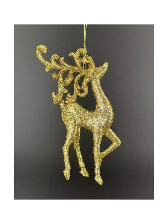 Hängendes Weihnachtsbaumschmuck Hirsche Gold