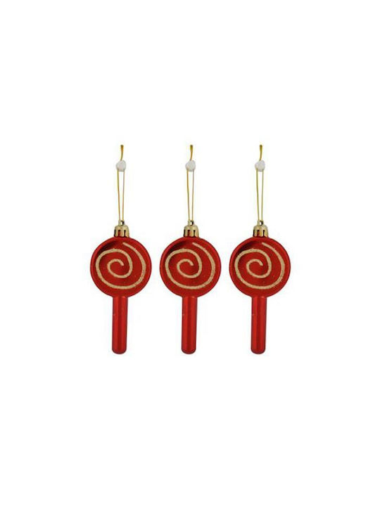 Lutscher Set Weihnachtsbaumschmuck Süßigkeiten Rote 11cm 3Stücke