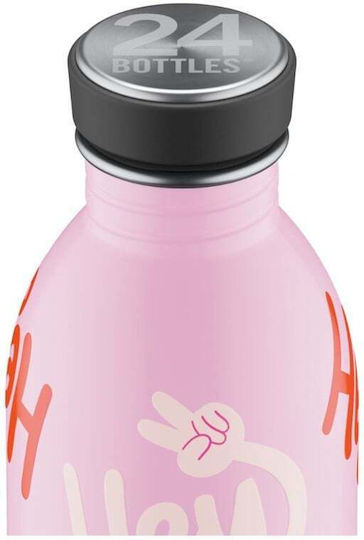 24Bottles Kids Water Bottle Plastic Pink 500ml