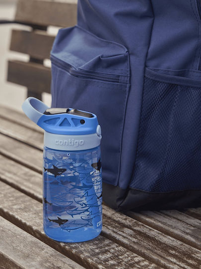 Contigo Sharks Παιδικό Παγούρι Πλαστικό με Καλαμάκι Non Spill 420ml