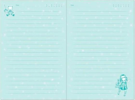 Santoro Gorjuss Notebook 120 Sheets A5 Ruled with Padlock Multicolour