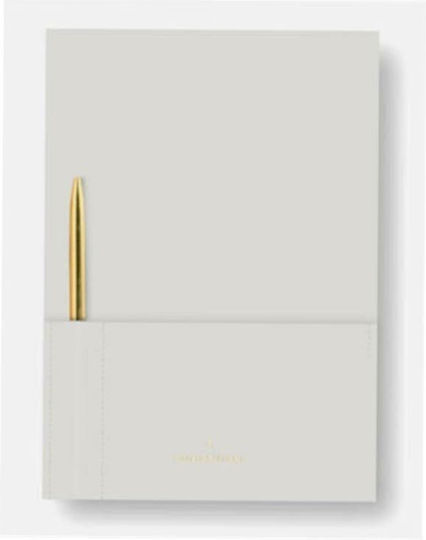Somewhere Vegan Notebook A5 Ruled with Pen Holder Gray
