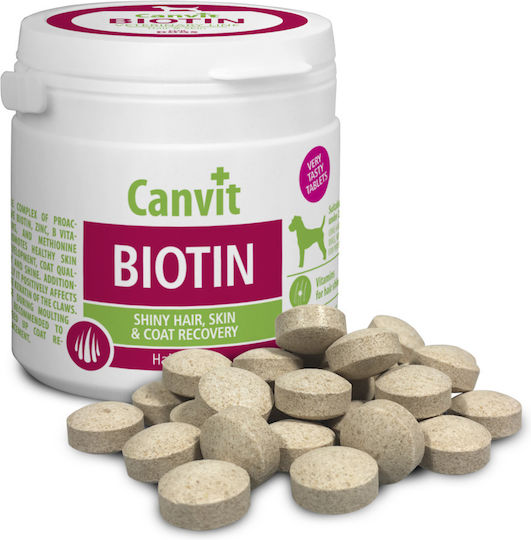 Canvit Biotin Calcium for Dogs in Tablets 100 tabs for Skin & Hair