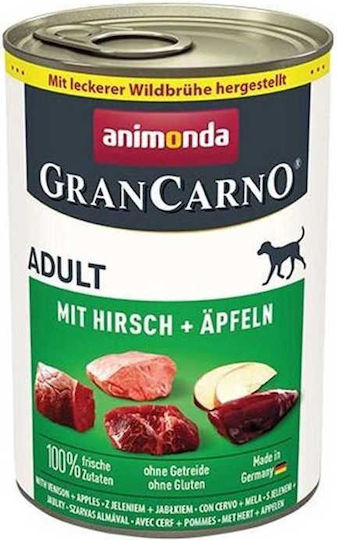 Animonda Grancarno Wet Food Dogs in Cans with Pork and Deer Grain-Free & Gluten-Free 400gr