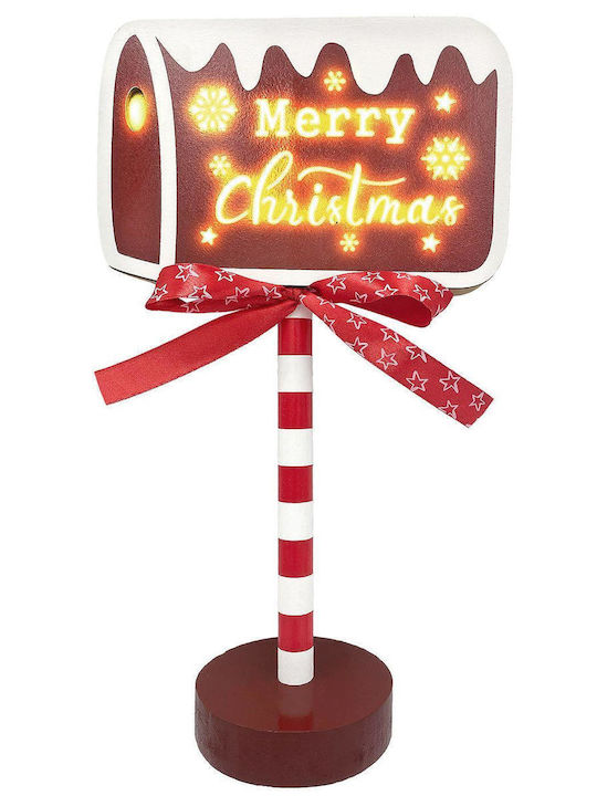 XMASfest Φωτιζόμενη Χριστουγεννιάτικη Ξύλινη Φιγούρα Πινακίδα Ύψους 23εκ. 2τμχ Merry