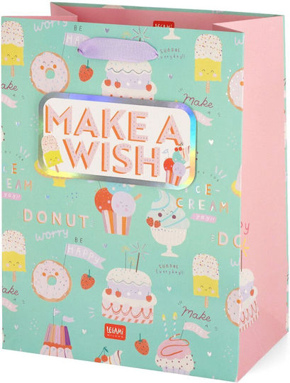 Legami Milano Paper Bag for Gift Blue 26.5x11.5x32.5cm.