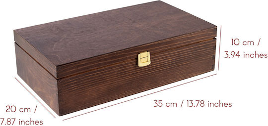 Creative Lemn Cutie pentru sticlă pentru Cadou Maro 35x10x20cm.