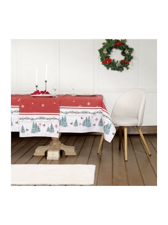Nima North Pole Χριστουγεννιάτικο Τραπεζομάντηλο Υφασμάτινο Κόκκινο 180x140εκ.