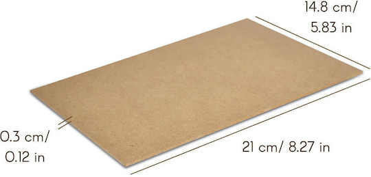 Creative Deco 10 x A5 MDF Platte 148 x 210 x 3 mm MDF Platten Basteln Handarbeit Perfekt für Pyrographie Laserschneiden Modellbau Fräsen CNC Plotter Laubsägearbeiten