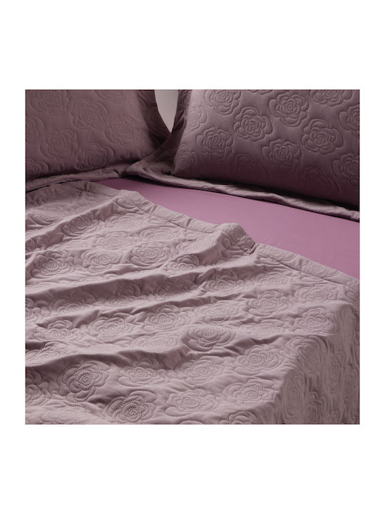 Das Home 0289 Coverlet Queen Size Microfiber Lilac 240x250cm
