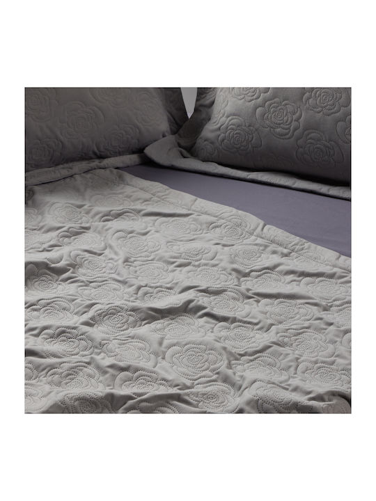 Das Home 0287 Coverlet Queen Size Microfiber Grey 240x250cm