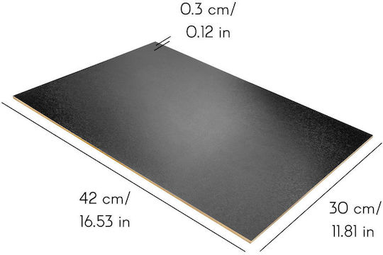 Creative Deco 10 X Placă MDF A3 Neagră 420 X 300 X 3 Mm Plăci MDF Meșteșuguri DIY Perfecte Pirografie Tăiere Laser Modelare Frezare CNC Plotter Puzzle