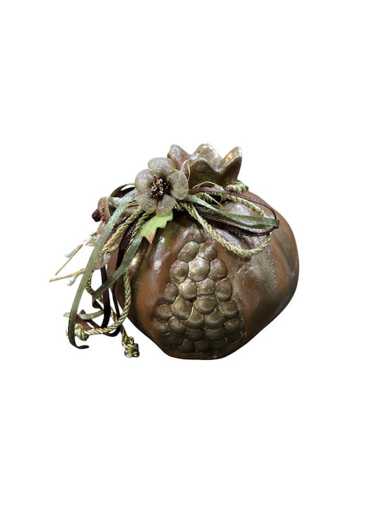 Gerakis Tabletop Lucky Charm Pomegranate Brown made of Plaster 10x10cm 1pcs