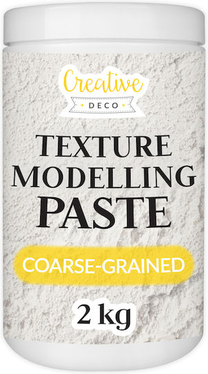 Creative Deco Structural Coarse Pasta 2kg White Fine Mass Art Projects Painting Acrylics Easy To Use A Spatula 3d Effects Textures Structures