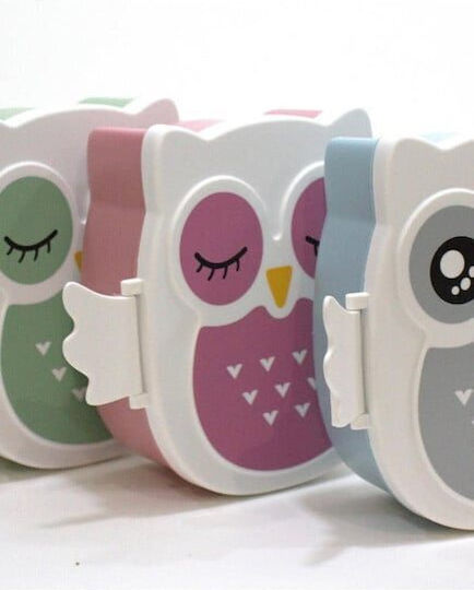 Yuko.B Owl Πλαστικό Παιδικό Δοχείο Φαγητού Mint