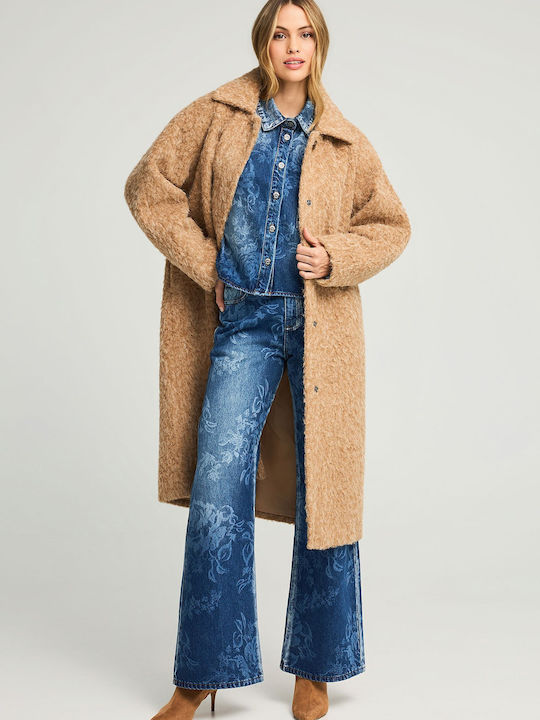 Women's Long Fur Beige