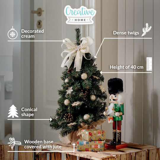 Weihnachtsdekoration Baum Klassisch 40cm Verziert Grün