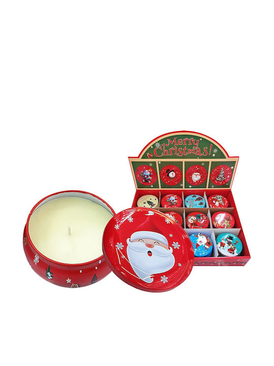 XMASfest Χριστουγεννιάτικο Μεταλλικό Κερί 7x4.5εκ.