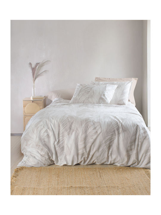 Rythmos Duvet Set Queen 220x240cm Palm Beige 3pcs 380 GSMGsm