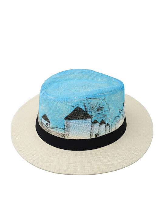 Aquablue Wicker Women's Hat Blue