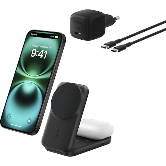 Belkin Безжично зарядно Qi2 25W Черен (UltraCharge)