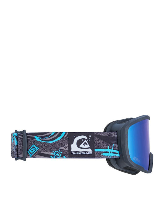 Quiksilver Shredder Μάσκα Σκι & Snowboard Παιδική Μπλε με Φακό σε Μπλε Χρώμα