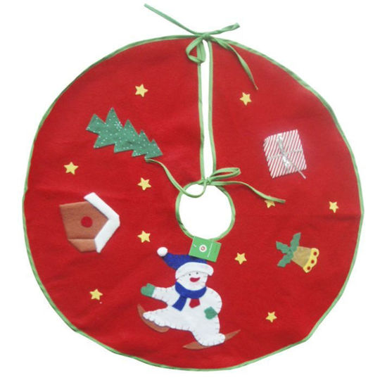Weihnachtsbaumrock Stoff ''Weihnachtsmann'' Ψάθινη Φ80εκ. (Μiverse Designs)