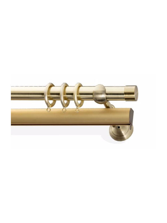 Frans Κουρτινόξυλο Φ25 Bar Oro Mat Διαστάσεις 300cm Ιδιότητες Μονά
