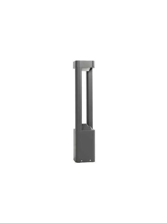 GloboStar Outdoor Floor Lamp Small Post LED 15W with Warm White Light IP65 Gray