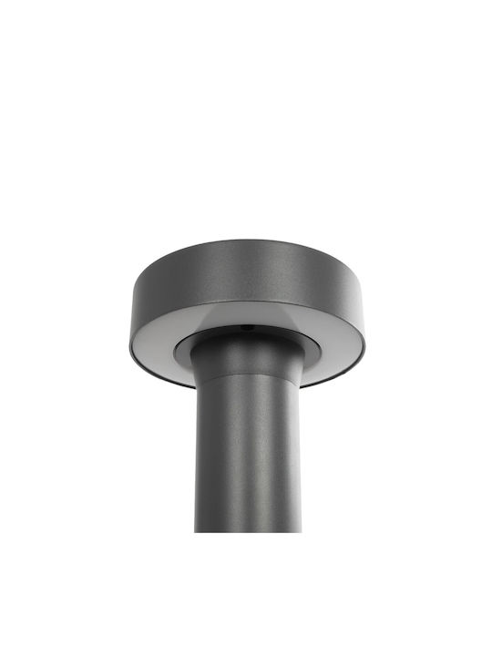 GloboStar Φωτιστικό Κολωνάκι LED Εξωτερικού Χώρου 15W με Θερμό Λευκό Φως IP65 Γκρι