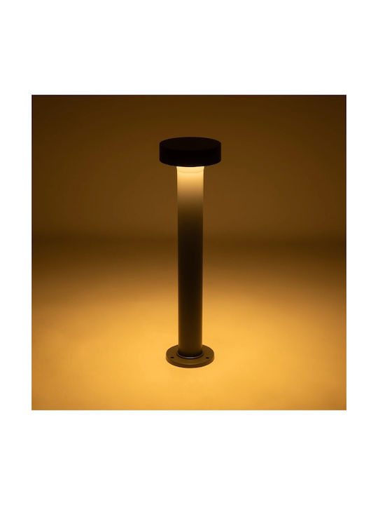 GloboStar Φωτιστικό Κολωνάκι LED Εξωτερικού Χώρου 15W με Θερμό Λευκό Φως IP65 Γκρι